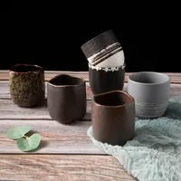 WEIYE özel 3 inç düzensiz kahve kupa japon tarzı kişiselleştirilmiş seramik kahve çay bardağı seramik kahve kulpsuz kupa