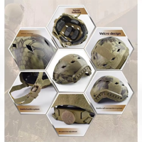 Casque de vélo tactique d'extérieur haute performance, ajustable, design camouflage CS, pour adulte unisexe