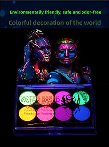 Professional 8-Color Non-Toxic Skin-Friendly Mineral Face/Body Painting Kit Halloween Cosplay Party <b>Makeup</b> Art Paints Supplies - Product Image 2