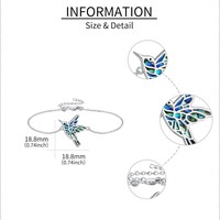 Boucles d'oreilles pendantes en argent sterling 925 avec colibris et coquille d'ormeau pour femmes