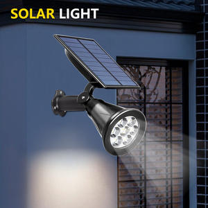 Spot solaire à <span class=keywords><strong>LED</strong></span> étanche pour l'extérieur Jardin Pelouse <span class=keywords><strong>Arbuste</strong></span> Arbre Cour Paysage Voie Appliques murales Panneau solaire Batterie PC - Product Image 1