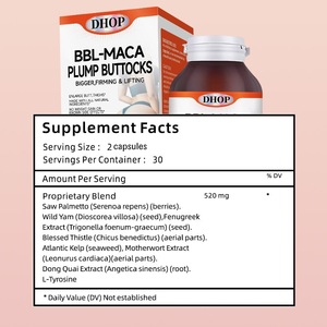 Capsules BBL Maca pour l'augmentation et le rehaussement des fesses avec extrait de Yam sauvage et de Fenugrec pour femmes, non destinées aux femmes enceintes, 60 capsules - Product Image 5
