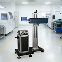 Machine de gravure de plaques nominatives à colonne par laser UV à refroidissement par eau - Facile à utiliser, prend en charge DXF/PLT/AI, nouveau système CNC