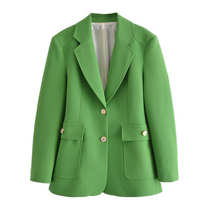 R10229S Bộ Com Lê Thường Ngày Có Túi Vá Phong Cách Châu Âu Và Mỹ Mới Mùa Xuân 2022 + Quần Ống Đứng - Product Image 2