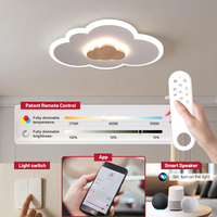 Vente flash - Lampe de plafond LED en forme de nuage pour chambre d'enfant, protection des yeux, montage en surface, application Tuya, télécommande, variateur d'intensité, éclairage de plafond fantaisie