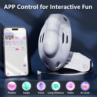 Tragbarer Penis-Trainings-Vibrator mit 9 Geschwindigkeiten & KI-gesteuerter App-Kontrolle, Männlicher Masturbator Sexspielzeug für Männer Stroker Eichel-Trainer