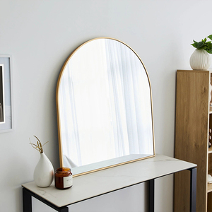 现代发光二极管铁拱形镜，带金框耐用4件套时尚沙龙装饰 - Product Image 4