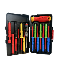 Jeu de tournevis interchangeables VDE SD-V862 de 15 pièces pour le fixation des bornes, l'accès aux armoires électriques et l'inspection sur site