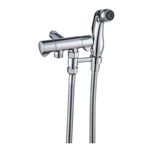 Moderno pulverizador de bidé de latón con válvula angular de doble salida, accesorios de limpieza para cocina y baño, montado en la pared - Product Image 3