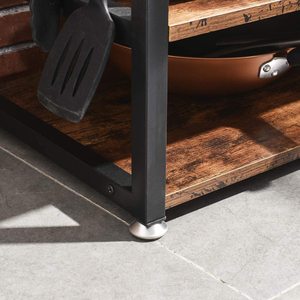 Support de cuiseur industriel avec rangement, 6 crochets, pour cuisine, Bar, café, four à micro-ondes, avec cadre métallique, pour Table - Product Image 4