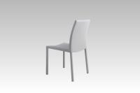 Chaise de salle à manger rembourrée avec cadre en métal et revêtement en PU, style moderne et minimaliste, vente chaude directe usine