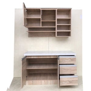 مجموعة صغيرة خزانة مطبخ بتصميم حديث ، خزانات مطبخ بيضاء لعملاء الحائط الذكي لوح باب خزانة رخيصة - Product Image 5