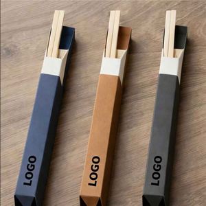 Customizable Color <b>Paper</b> Chopstick Box Sleeves Disposable Tableware Packaging with Logo Printing for Restaurants - Product Image 2