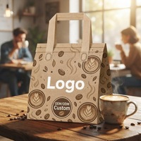 Sac isotherme imperméable et écologique de style café, grande capacité pour café frais et douceurs, réutilisable, conception personnalisée OEM ODM