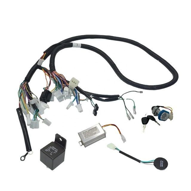 SiAECOSYS BLACK Vehicle Wiring Harness for Votol/Fardriver Controller Electric Bike Controller Display System-New