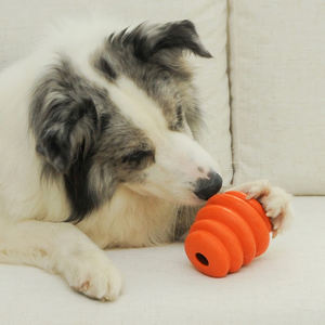 Güçlü kauçuk yıkılmaz dondurulabilir köpek bakımı gıda gizlemek yalama oyuncak L doğal köpek topu oyuncaklar - Product Image 6