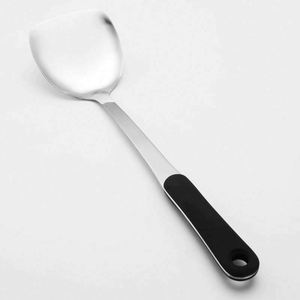 Stainless Steel Kitchen Cooking Utensils Set with Black Plastic Handle Kitchenware Shovel Soup Spoon Kitchen Utensils - Product Image 2