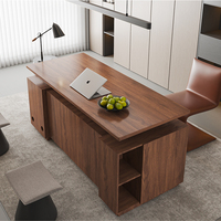 Bureau debout ergonomique moderne en bois, extensible et réglable en hauteur, avec armoires de rangement, montage facile