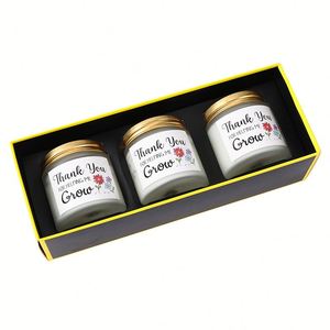 Velas Aromáticas en Vasos Marrones Mate y Verde Oscuro, Hechas a Mano con Cera de Soya, Sin Humo, Juego de Regalo de 3 Piezas para Bodas - Product Image 5