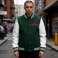 Veste de baseball classique à la mode pour hommes, mode européenne et américaine, col long, confortable, durable, logo avant, jeunesse moderne