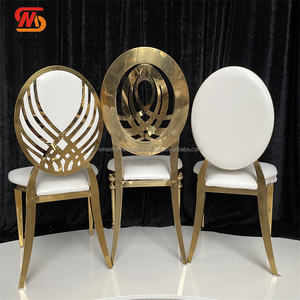 SMOOTH, gran oferta, lujo, moderno, dorado, acero inoxidable, espalda redonda, recepción de bodas, silla de salón de banquetes - Product Image 1