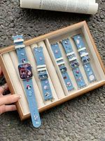Bracelet de montre de remplacement en nylon tendance avec boucle argentée décontractée pour hommes et femmes
