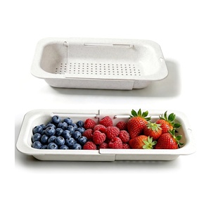 Stretch Modern Expandable Multifunctional Vegetable Washing Storage Portable <b>Plastic</b> Draining <b>Basket</b> for Kitchen - Product Image 1