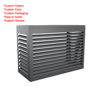 Revêtement mural extérieur en aluminium carré OEM pour climatiseur, pour hôpital et école, ignifuge, léger, taille personnalisée