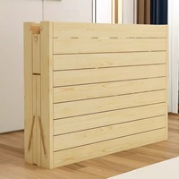 Lit pliant en bois, simple et économique, pour la maison, le bureau ou les chambres à louer, disponible en versions simple et double.