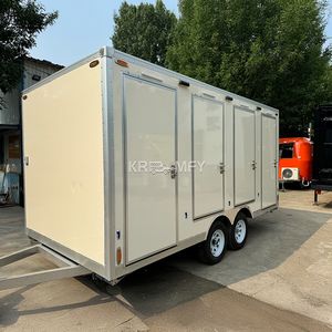 Fabricants de salles de bain mobiles de luxe 2025, toilettes extérieures, WC, camping, remorque portable avec roues - Product Image 5