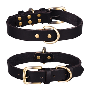 Holesale-<span class=keywords><strong>collar</strong></span> de piel de vaca auténtica sin tirones para perros - Product Image 5