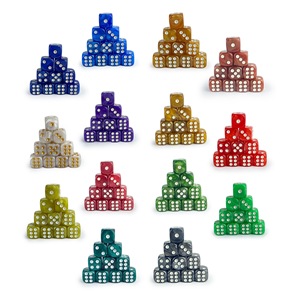12mm colori di perla di giada angolo rotondo punti di Pixel regolari puntini di dadi in acrilico dadi gioco di plastica cubo - Product Image 1