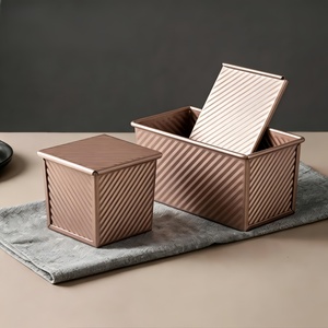 Stampi per pane con coperchio in acciaio al carbonio antiaderente, teglie per toast e pane fatto in casa, ideali per sandwich e pane a lievitazione naturale - Product Image 5