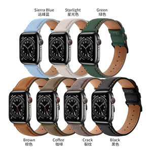 Bracelets de montre en <span class=keywords><strong>cuir</strong></span> véritable grainé vintage CM pour <span class=keywords><strong>Apple</strong></span> <span class=keywords><strong>Watch</strong></span> <span class=keywords><strong>Ultra</strong></span> 8 7 6 SE, bracelets de poignet en <span class=keywords><strong>cuir</strong></span>, <span class=keywords><strong>bracelet</strong></span> 49 mm 45 mm - Product Image 2