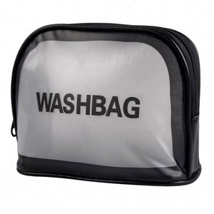 Customized Logo Waterproof PVC Cosmetic Bags Frosted Clear Plastic <b>Toiletry</b> <b>Storage</b> Bags - Product Image 1