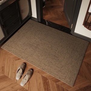 Xinli Loop Velvet Doormat Geometric Pattern 60x90cm Non <b>Slip</b> Entryway <b>Mat</b> Water Washable Minimalist Style - Product Image 1