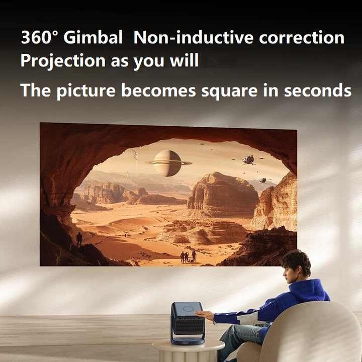 C2S 4K Mini Projector Android 11 Operating System Supports 3D and ...