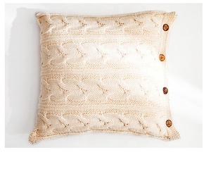 Sofa <strong>Cushion</strong> Covers Set Chair Seat <strong>Beige</strong> Modern Material Knitted Pillowcase// High Quality White Pillowcase Woven OEM Available - Product Image 6