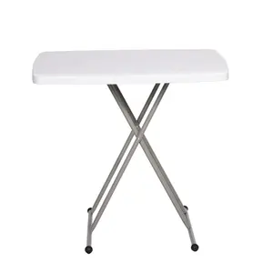 便宜的塑料桌小方形塑料折叠便携式升降桌
