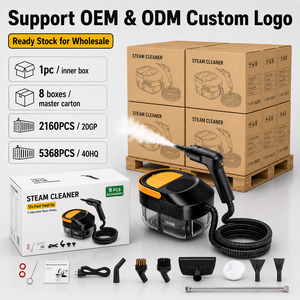 เครื่องทำความสะอาดไอน้ำแบบพกพา OEM ODM ทนความร้อนสูง 1500W ชาร์จผ่าน USB/ไฟฟ้า แรงดัน 3 บาร์ ปรับได้ ถังน้ำ 1600 มล. ร้อนเร็วภายใน 15 วินาที ใช้ได้กับรถยนต์ บ้าน และห้องครัว - Product Image 6