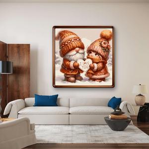 Peinture HJ prête à être expédiée, personnages de dessins animés, peinture acrylique DIY par numéros, 35*35cm, kit sur toile encadrée - Product Image 4