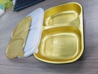 Barquettes alimentaires en aluminium de haute qualité pour plats chauds, contenants jetables pour la restauration avec couvercle en plastique