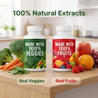OEM Fruit- en Groentecapsules, groente- en fruitsupplement met vitaminen, mineralen en vezels, voedingsgebalanceerd
