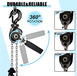 0.75T Ratchet Loại Đi Cùng Puller Cao Di Động Nhà Máy Tìm Nguồn Cung Ứng Đòn Bẩy Mini Chuỗi Pully Khối - Product Image 3