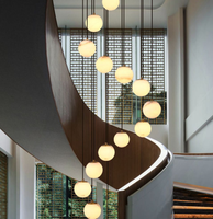 Lustre en albâtre de luxe pour hôtel et escalier APCITL, lustre simple en marbre APCITL, lustre en albâtre