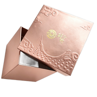 Boîte en carton avec effet dorure à chaud, logo personnalisé imprimé, pour flacon de parfum, emballage cadeau de mariage, coffret cadeau beauté