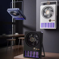 Ventilateur de chambre USB rechargeable solaire 4000mAh 18W avec lumière anti-moustiques pour une utilisation en extérieur, en voiture, à l'hôtel et à la maison