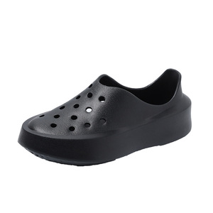 Men's Square-toed Thick-soled <b>Platform</b> Height-increasing Outdoor Wading Closed-toe Casual Versatile EVA Upper All Seasons - Product Image 5