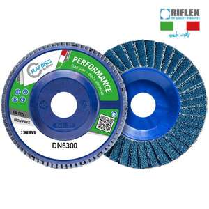 แผ่นขัดเฟอร์วี เพอร์ฟอร์แมนซ์ ฟลาปดิสก์ 125 x 22 มม. สีน้ำเงิน ปราศจากเหล็ก สำหรับงานขัด - Product Image 1