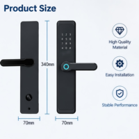 Kunci Pintu Pintar Sidik Jari Bluetooth Kata Sandi Kartu IC Kunci Pintu Elektronik Digital untuk Rumah Hotel